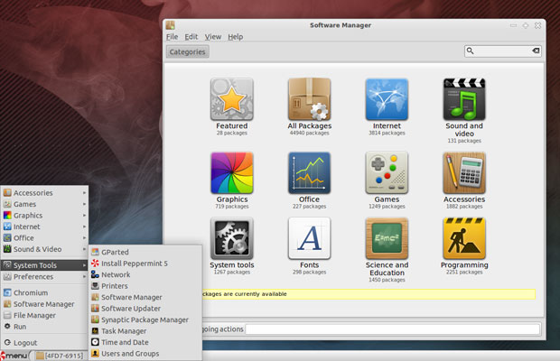 Peppermint OS LXDE desktop