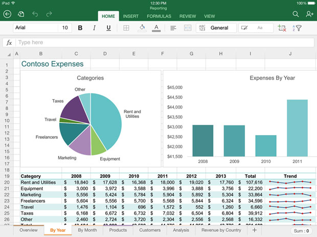 Excel for iPad