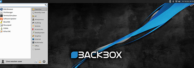 BackBox menusystem