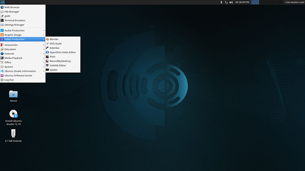 Ubuntu Studio XFCE desktop