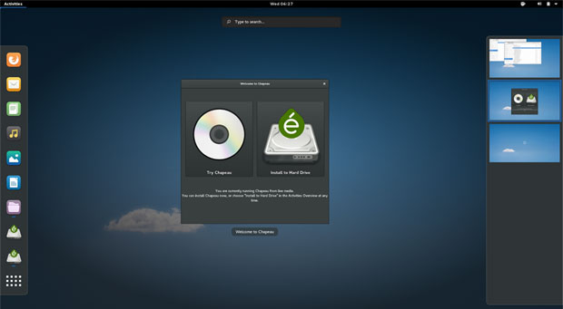 Chapeau Linux desktop