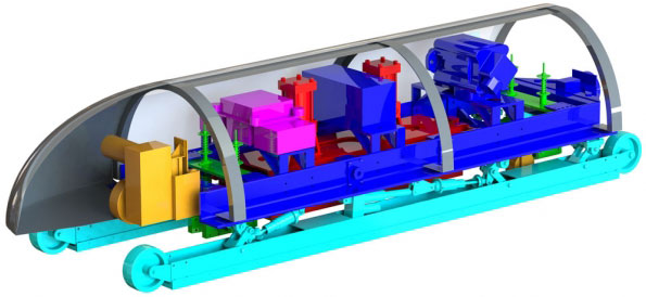 Rendering of MIT's Hyperloop Pod Design