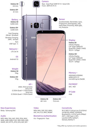 Samsung Galaxy S8 and S8+ specs