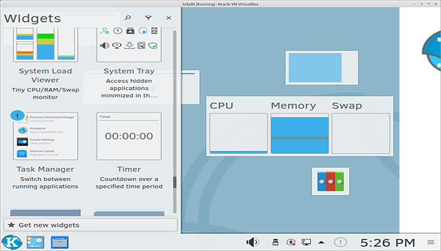 SolydXK's KDE edition widgets.