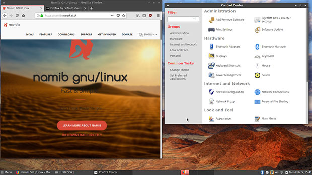 Namib Linux screen shot