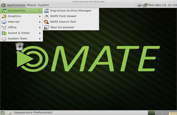 Void Linux MATE desktop