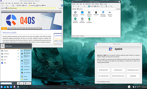 Q4OS version 3.6 Trinity desktop