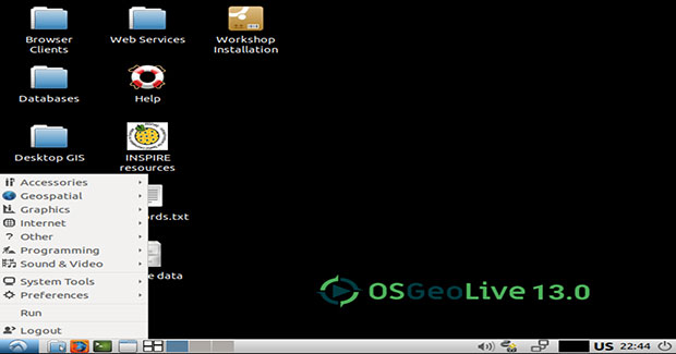 OSGeoLive LXDE desktop