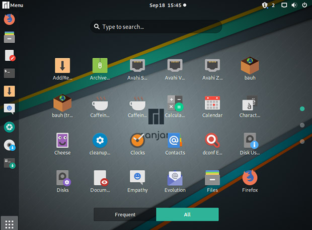 Manjaro-GNOME 3 desktop screenshot