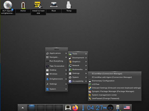 ALT Linux Enlightenment desktop