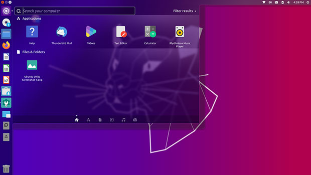 Ubuntu Unity Global Menu with Head-Up Display