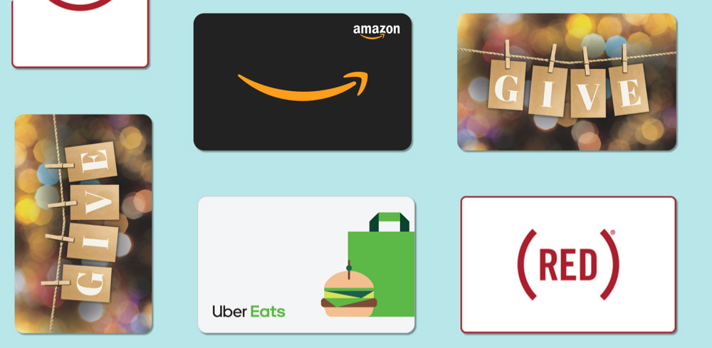 Sendoso offers e-gift cards from Amazon, Uber Eats, and Apple.